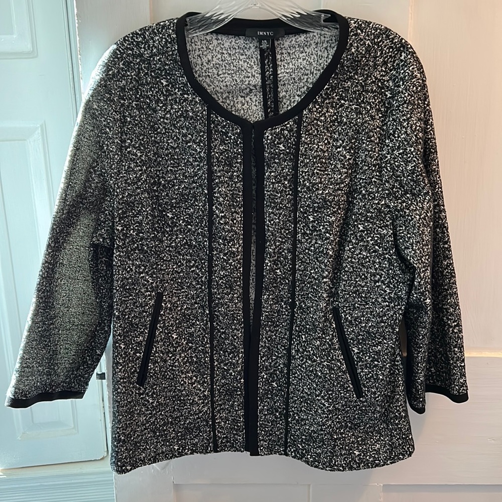 IMNYC Black and White Stretch Jacket Size L